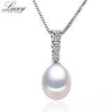 Sterling Silver Freshwater Pearl Pendant Necklace for Women