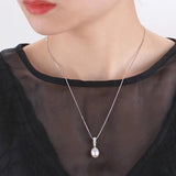 Sterling Silver Freshwater Pearl Pendant Necklace for Women