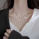 925 Silver Pearl Necklace for Women Wedding Party Gift