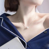 925 Silver Pearl Necklace for Women Wedding Party Gift