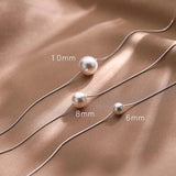 925 Silver Pearl Necklace for Women Wedding Party Gift