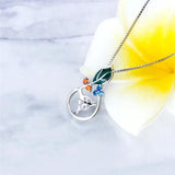 Romantic Silver 925 Leaf Pearl Pendant Mounting for Women Necklace SP339SB
