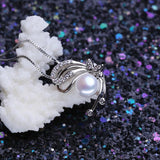 Custom Silver Butterfly Pendant Freshwater Pearl Necklaces for Women