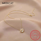 925 Silver Animal Footprints Paw Necklaces Pendant Women Jewelry