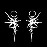 Irregular Thorns Hip Hop Flame Earrings for Women Stainless Steel Kpop Grunge