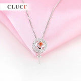 Red Zircon Wedding Pendant For DIY Necklace, fit 7-8mm pearl