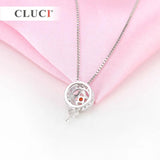 Red Zircon Wedding Pendant For DIY Necklace, fit 7-8mm pearl