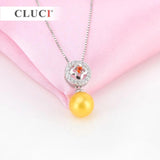 Red Zircon Wedding Pendant For DIY Necklace, fit 7-8mm pearl
