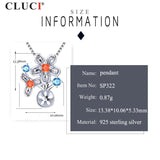 925 Sterling Silver Pearl Flower Pendant Necklace for Women