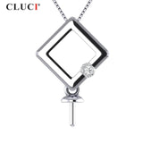 925 Silver CZ & Pearl Pendant Necklace for Women SP316SB