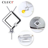 925 Silver CZ & Pearl Pendant Necklace for Women SP316SB