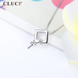925 Silver CZ & Pearl Pendant Necklace for Women SP316SB