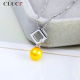 925 Silver CZ & Pearl Pendant Necklace for Women SP316SB