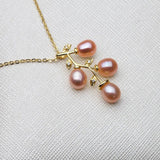 18k Plated Freshwater Pearl Pendant Necklace for Women