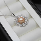 Vintage Lace Freshwater Pearl Pendant Necklace
