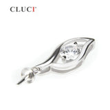 925 Silver Pearl Zircon Flower Pendant Necklace
