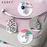 Sterling Silver Geometric Pendant for Pearl Necklace SP368SB-1