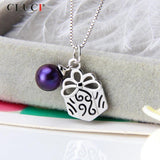 Sterling Silver Geometric Pendant for Pearl Necklace SP368SB-1