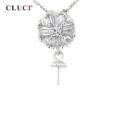 925 Silver Pearl Pendant Mounting Women Necklace Jewelry
