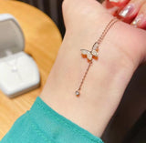 Retro Butterfly Pearl Clavicle Chain Light Necklace For Women