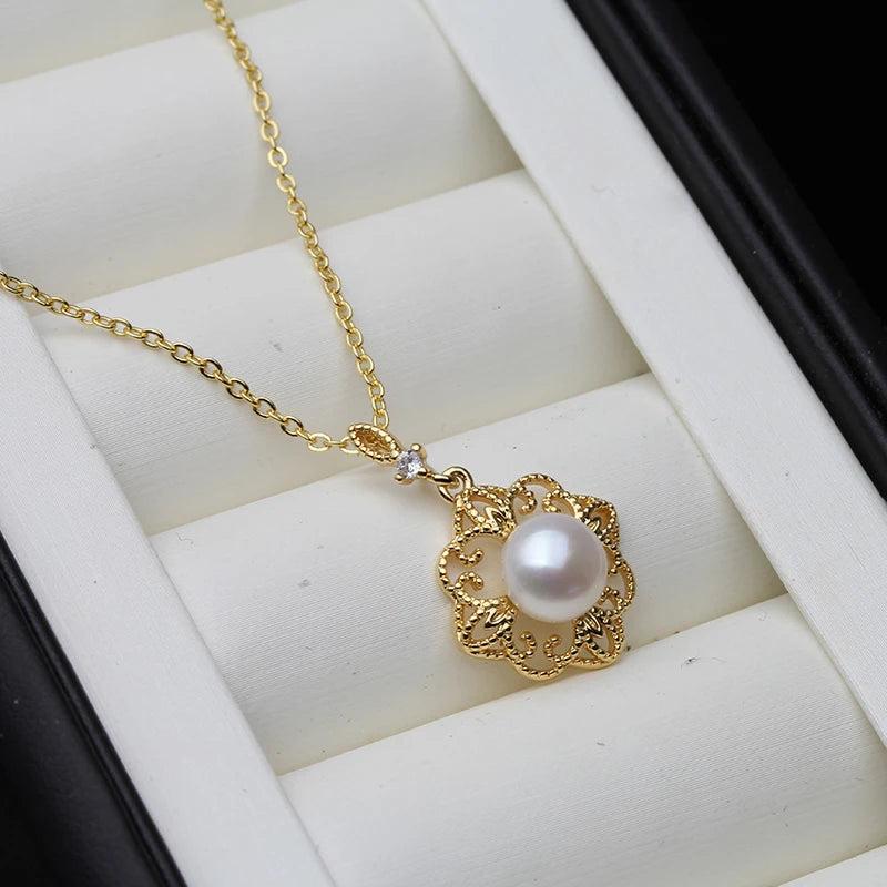 Natural Freshwater Pearl Necklace Pendants for Women
