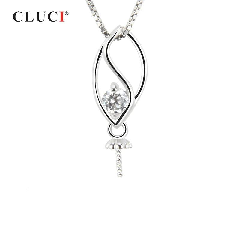 925 Silver Pendant Women Necklace Silver 925 Pearl Pendant Zircon Women Jewelry