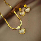 Heart Pearl Jewelry Set for Women Wedding Party