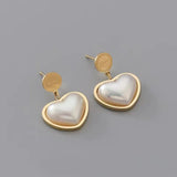 Heart Pearl Jewelry Set for Women Wedding Party