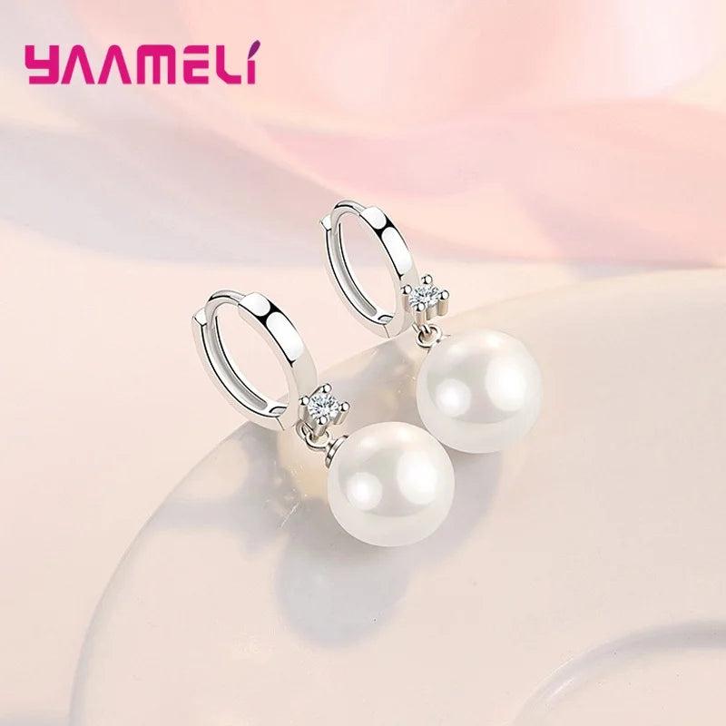925 Silver Wedding Set Freshwater Pearl Cubic Zircon Necklace