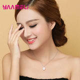 925 Silver Wedding Set Freshwater Pearl Cubic Zircon Necklace