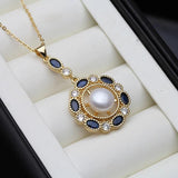 Freshwater Pearl Necklace Pendant Gold Plated Wedding Gift