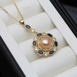 Freshwater Pearl Necklace Pendant Gold Plated Wedding Gift