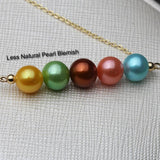 925 Silver Pendant Women Freshwater Pearl Necklace Anniversary Gift