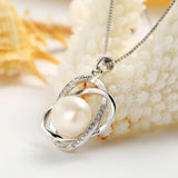 10-11mm Natural Pearl Pendant Necklace with 925 Sterling Silver