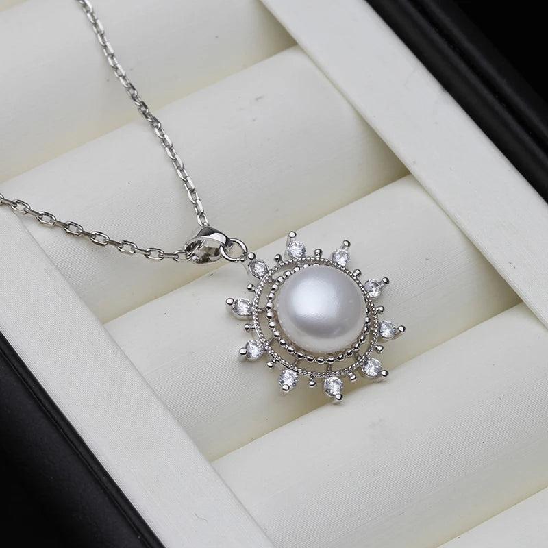 Sterling Silver Pearl Pendant Necklace for Women