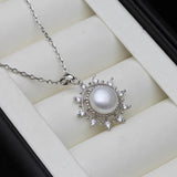 Sterling Silver Pearl Pendant Necklace for Women