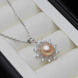 Sterling Silver Pearl Pendant Necklace for Women