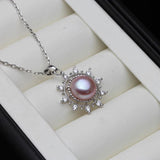 Sterling Silver Pearl Pendant Necklace for Women