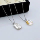 Baroque Pearl Pendant Necklace 925 Silver Natural Pearl Girls Pendant