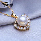 Pearl Necklace Heart Bird Animal Pendant Jewelry