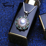 Pearl Necklace Heart Bird Animal Pendant Jewelry