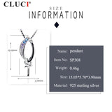 925 Silver Pearl Pendant Necklace Water Drop Shape SP308SB