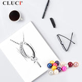 925 Silver Pearl Pendant Necklace Water Drop Shape SP308SB