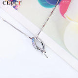 925 Silver Pearl Pendant Necklace Water Drop Shape SP308SB