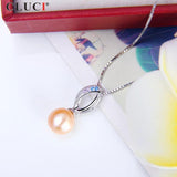 925 Silver Pearl Pendant Necklace Water Drop Shape SP308SB