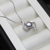 Natural Pearl Pendant, 925 Silver Necklace Girl Birthday Gift