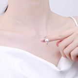 Natural Pearl Pendant, 925 Silver Necklace Girl Birthday Gift