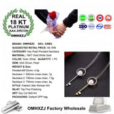Party Gift Key Pearl Zircon Charm Necklace