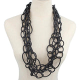 Gothic Triple Twisted Rubber Necklace