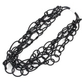 Gothic Triple Twisted Rubber Necklace